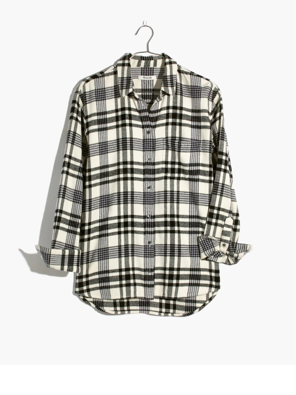 Madewell Flannel Oversized Ex-Boyfriend Shirt in Romana Plaid